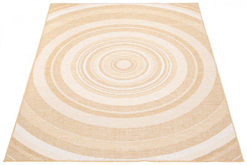 Carpette Neisha Modern dorée 6 pi 7 po x 9 pi 6 po