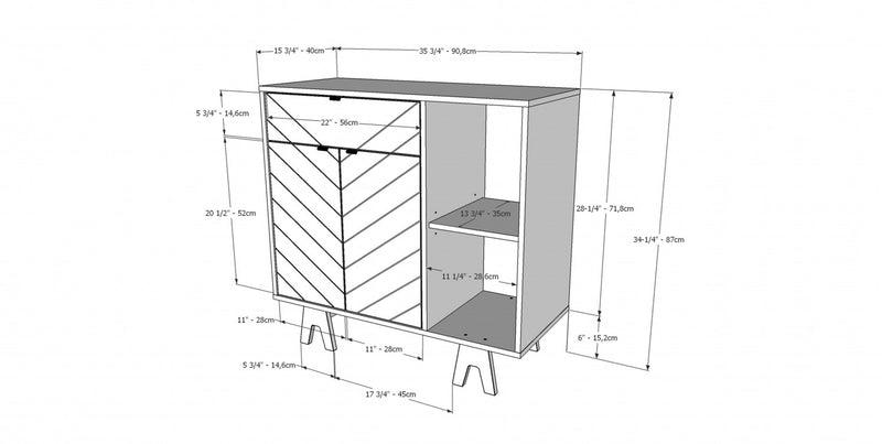 Armoire décorative Gossip Nordika - noire