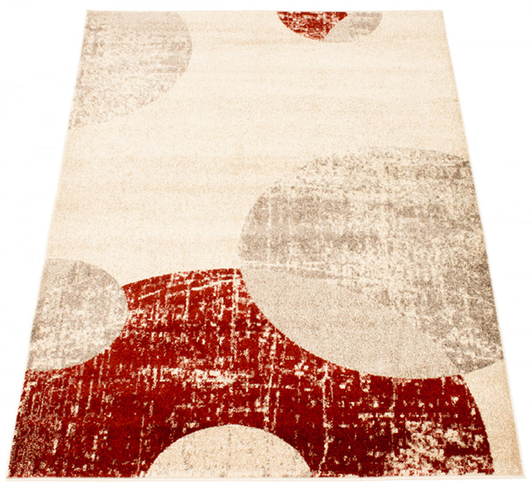 Carpette Ellegance ivoirerouge 3 pi 11 po x 5 pi 7 po