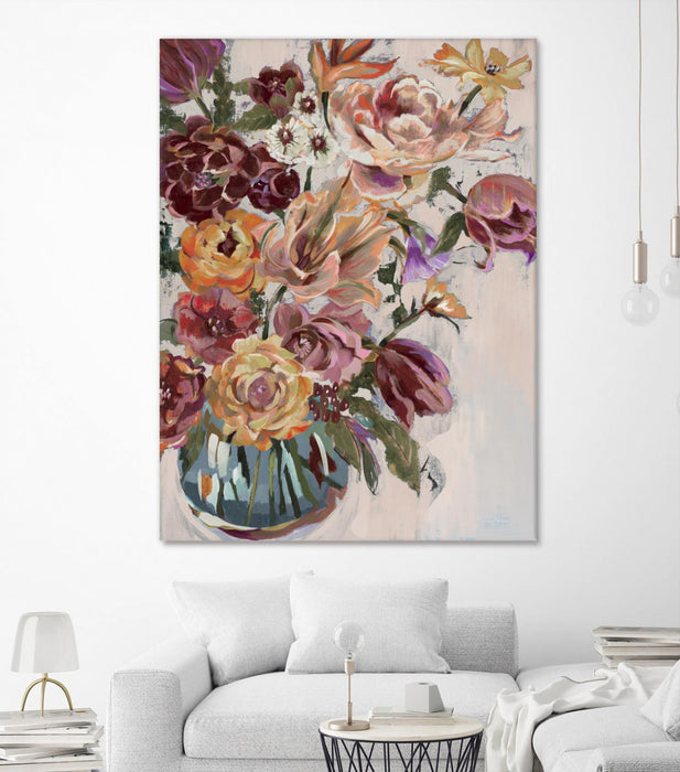 Œuvre d’art murale Giant Art « Spring Bouquet V34 » 72 x 54