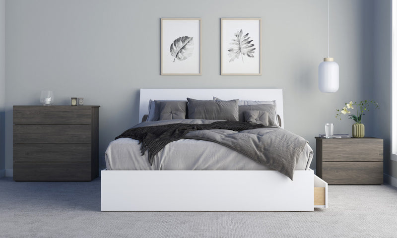 Table de nuit Nordika - gris écorce