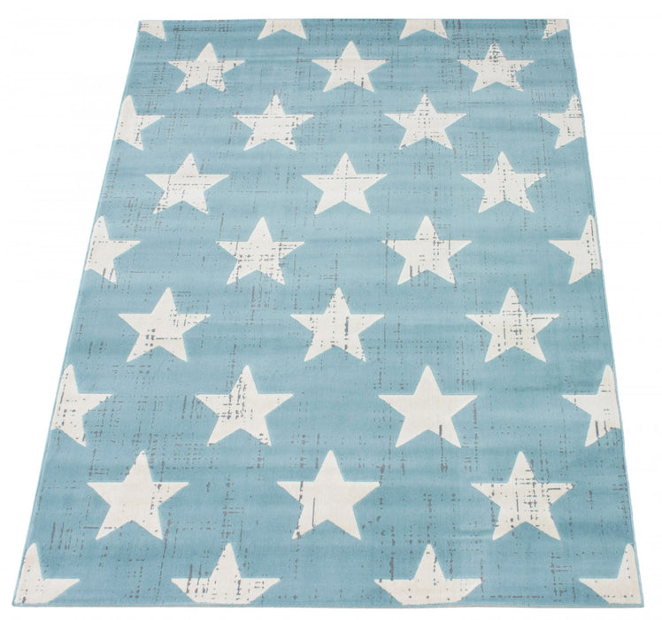 Carpette Ira turquoise 3 pi 11 po x 5 pi 7 po