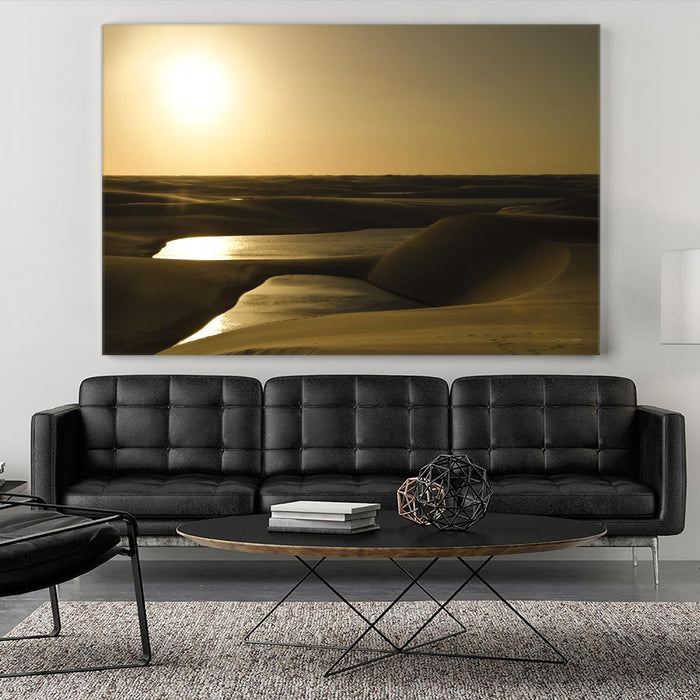Œuvre d’art murale Giant Art « Golden Sunset » 72 x 48