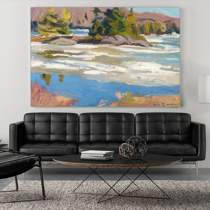 Œuvre d’art murale Giant Art « Little Running River » 72 x 48