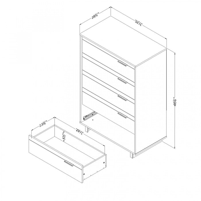 Fynn Commode 5 Tiroirs - Chêne gris