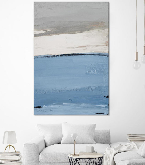 Œuvre d’art murale Giant Art « Blue Flatlands I » 84 x 54