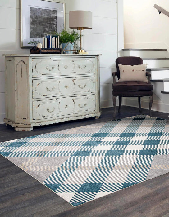Carpette Kors grise lavable à la machine - 8 pi 0 po x 10 pi 0 po