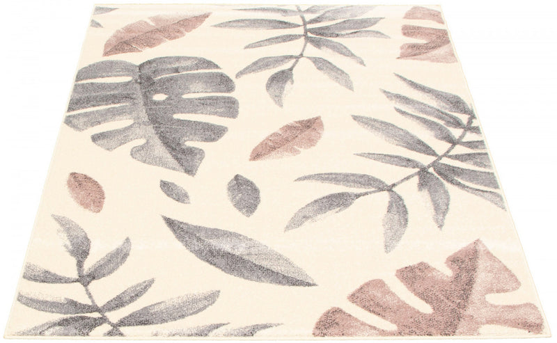Carpette Palta crème-rose - 3 pi 11 pox 5 pi 7 po