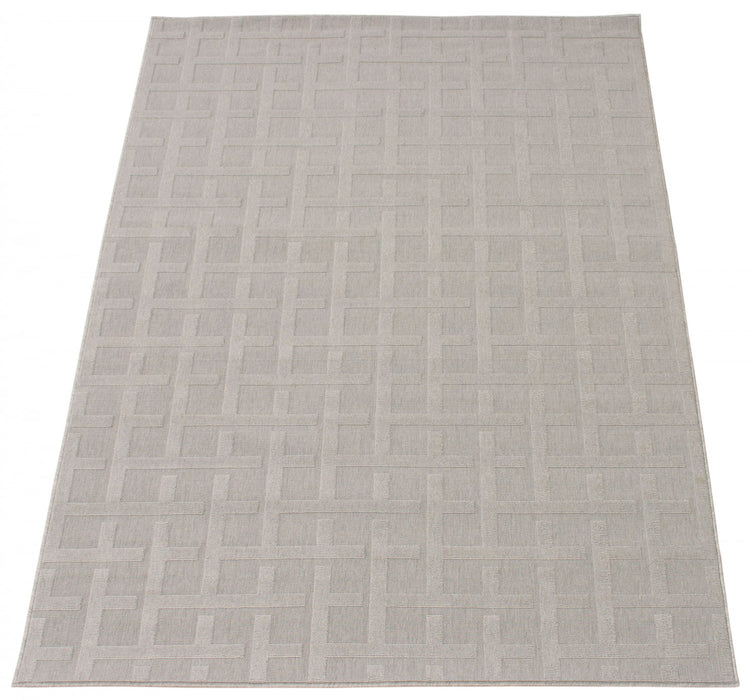 Carpette Brangane grise 6 pi 7 po x 9 pi 6 po