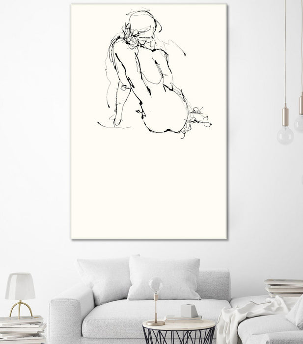Œuvre d’art murale Giant Art « Contour Figure 4 » 84 x 54