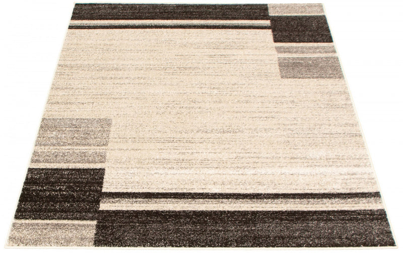 Carpette Aya ivoire-Taupe - 3 pi 11 pox 5 pi 3 po