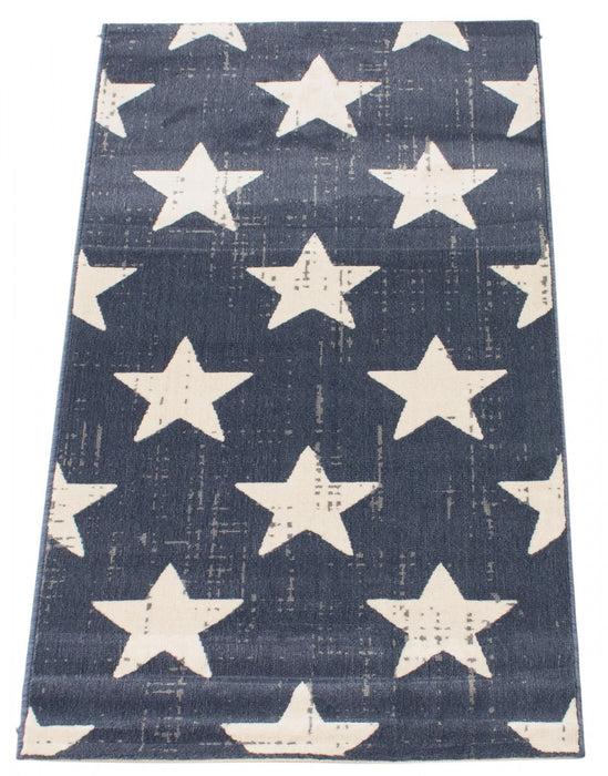 Carpette Ira bleu marine 2 pi 8 po x 4 pi 11 po