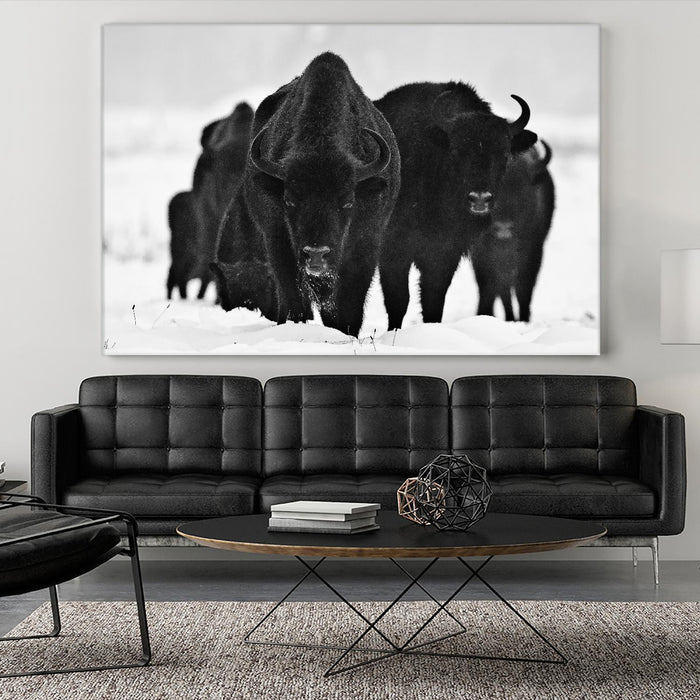 Œuvre d’art murale Giant Art « Europeans Bizons » 72 x 48