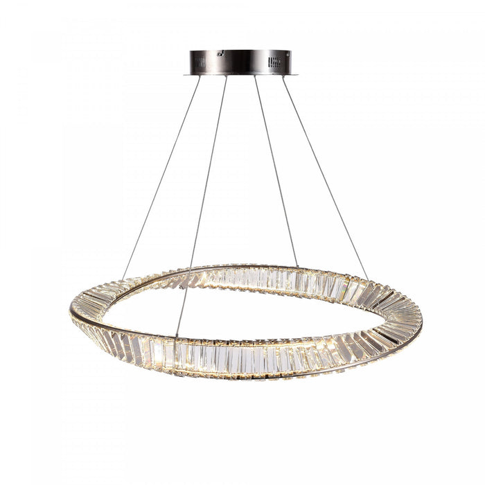 Luminaire suspendu Stella nickel satiné à DEL de 50 W