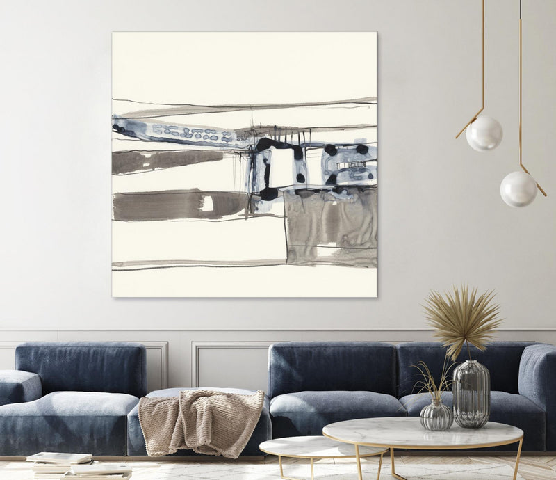Œuvre d’art murale Giant Art « Stark Lines Ii » 54 x 54