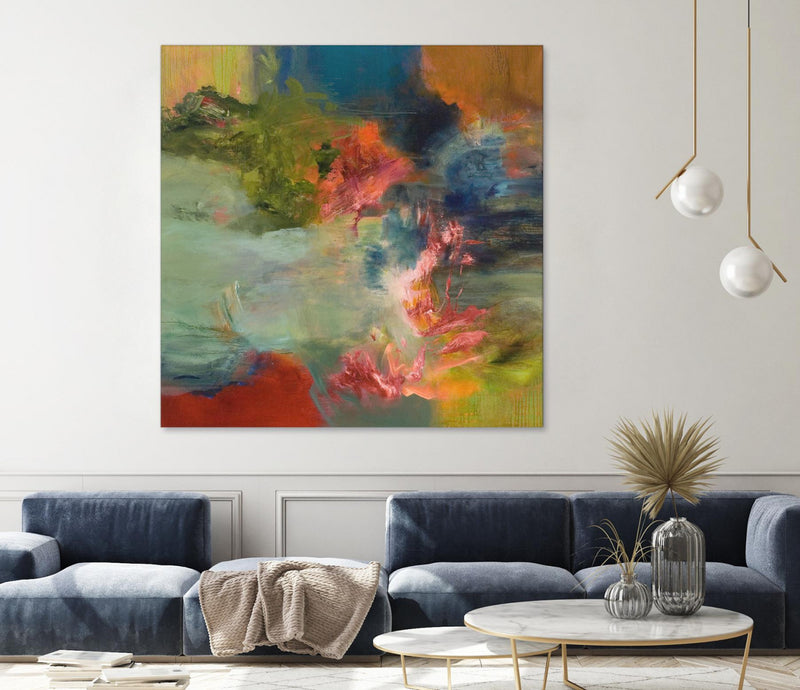 Œuvre d’art murale Giant Art « Midcenttury Flight » 54 x 54