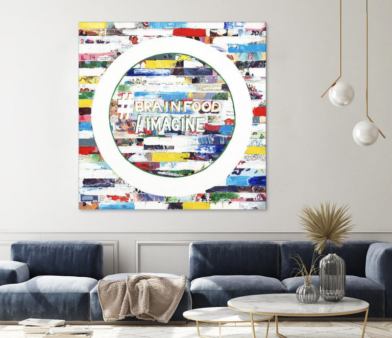 Œuvre d’art murale Giant Art « Smoke Circus Iv » 54 x 54