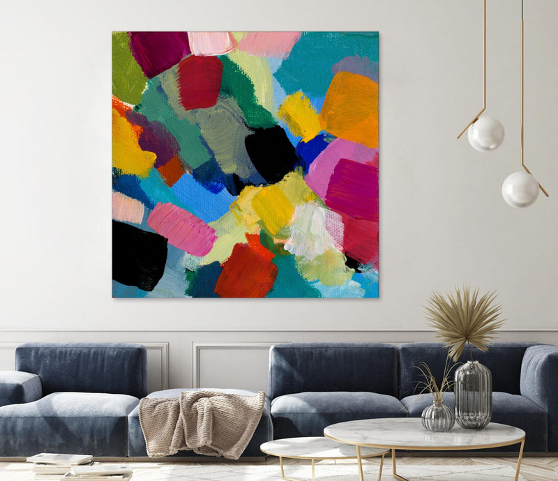 Œuvre d’art murale Giant Art « Spring Confetti Ii » 54 x 54