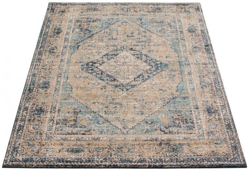 Carpette Bolivar Bijar bleu - 5 pi 0 pox 8 pi 0 po