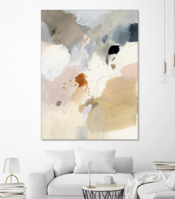 Œuvre d’art murale Giant Art « Neutral Scrawl I » 72 x 54