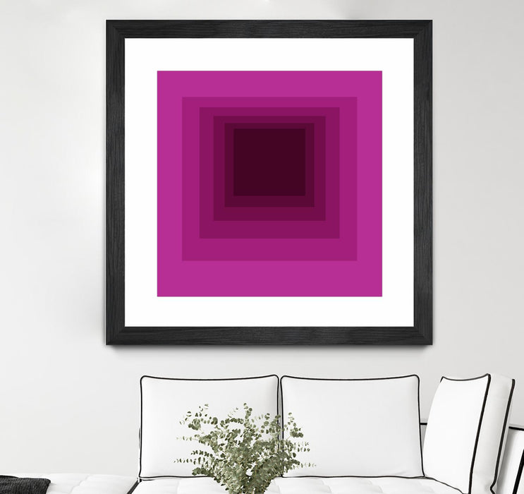 Œuvre d’art murale encadrée noire et mate « After Josef G » 30 x 30