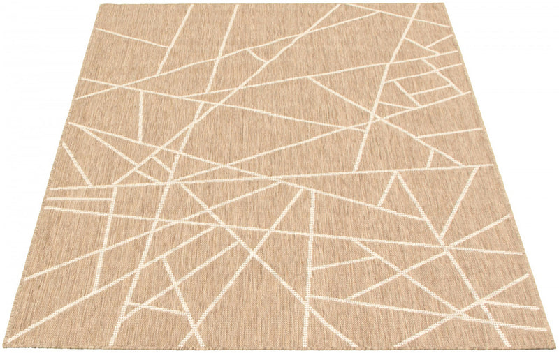 Carpette Sadie Abstract Taupe-Champagne - 7 pi 10 pox 10 pi 2 po