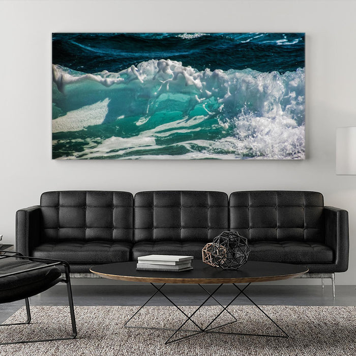 Œuvre d’art murale Giant Art « Broken Waves » 72 x 36
