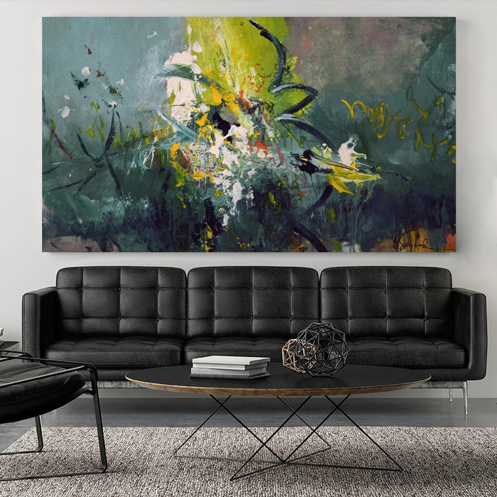 Œuvre d’art murale Giant Art « Happy » 84 x 48