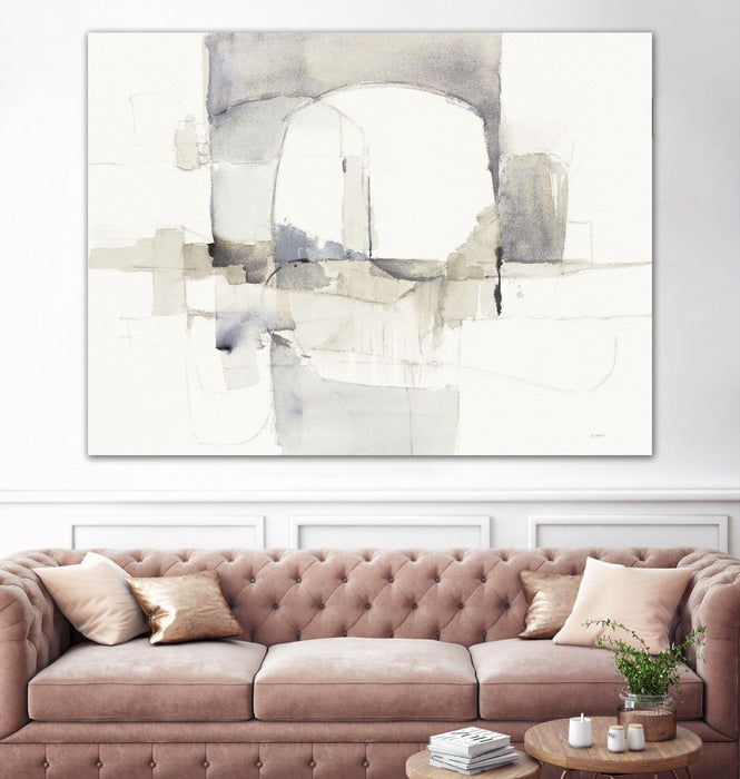 Œuvre d’art murale Giant Art « Improvisation I Gray » 72 x 54