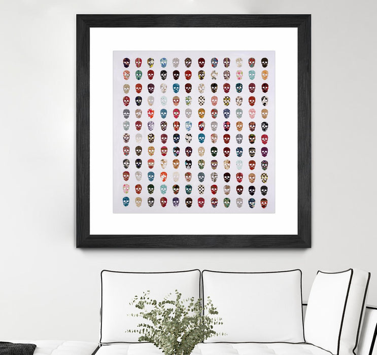 Œuvre d’art murale encadrée noire et mate « Gorgeous Crowd » 30 x 30