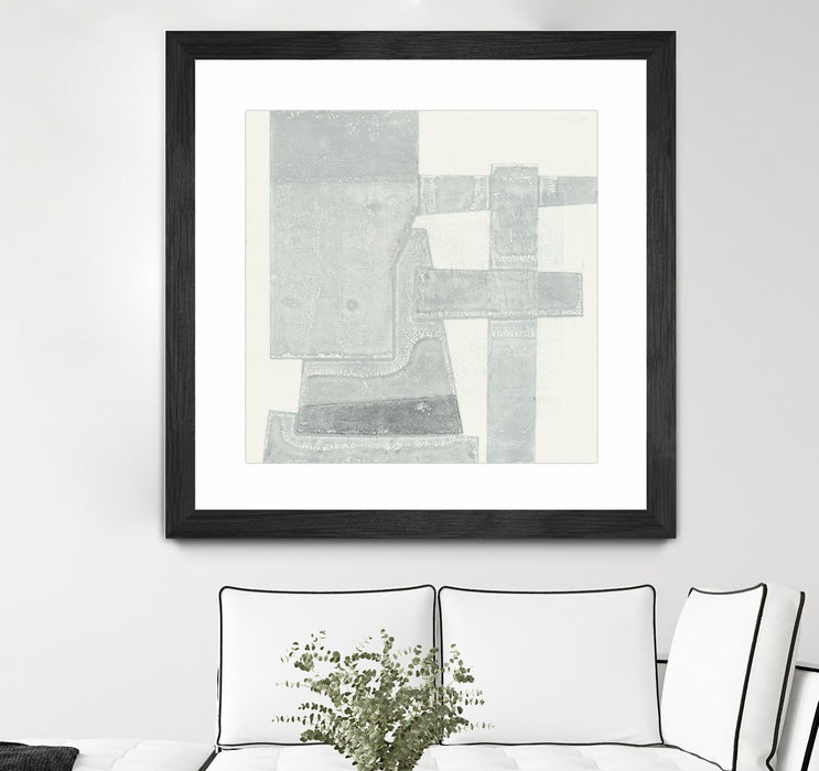 Œuvre d’art murale encadrée noire et mate « Orien » 36 x 36