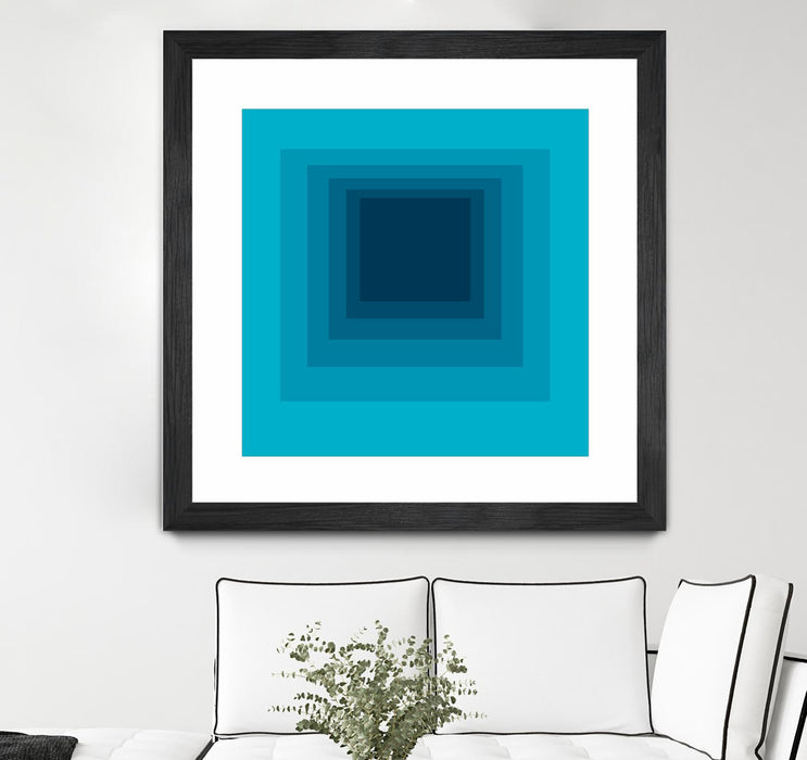 Œuvre d’art murale encadrée noire et mate « After Josef D » 36 x 36