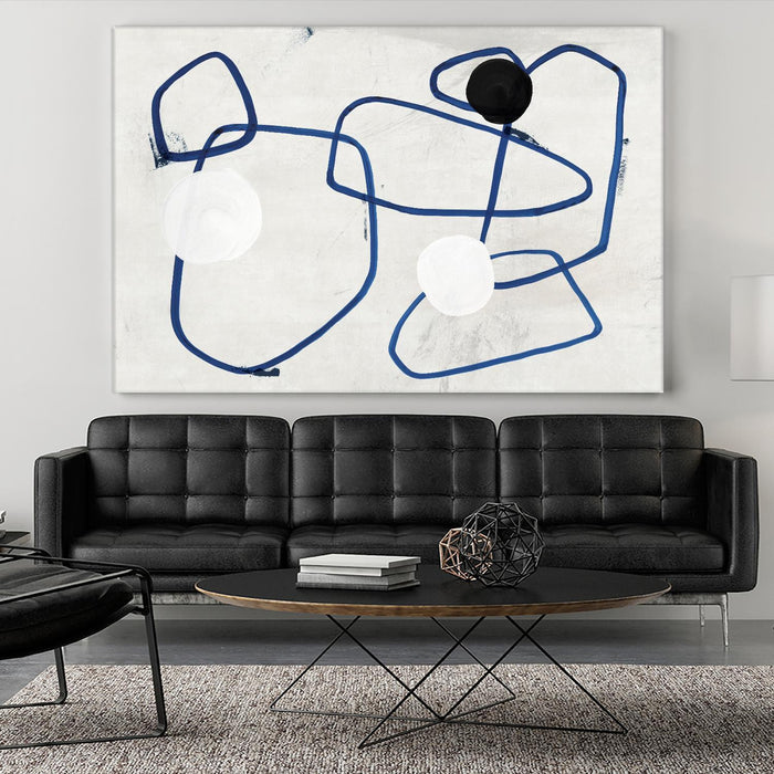 Œuvre d’art murale Giant Art « Midblue I » 72 x 48