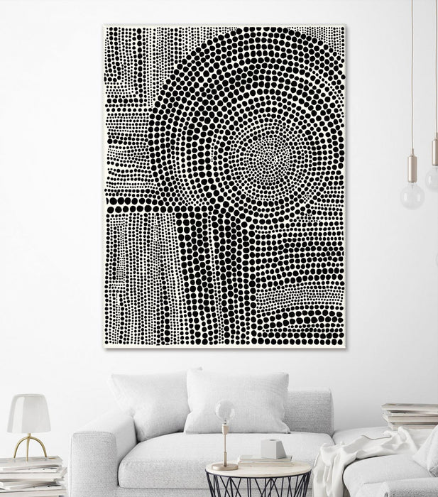 Œuvre d’art murale Giant Art « Clustered Dots B » 72 x 54