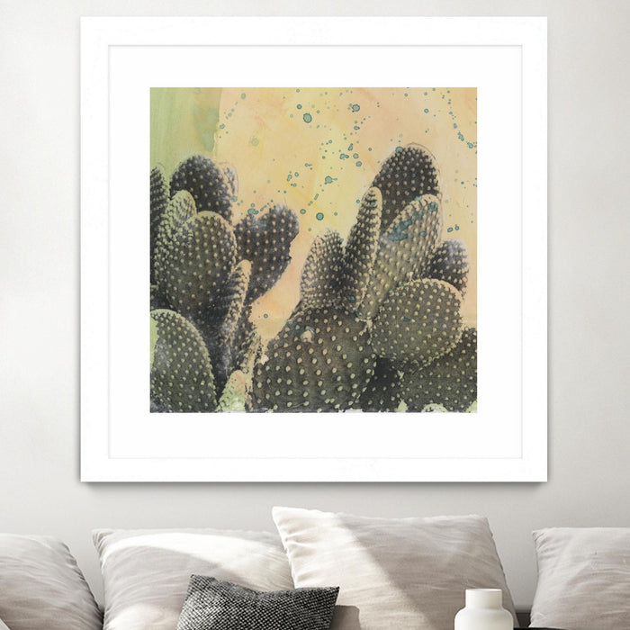 Œuvre d’art murale encadrée blanche et mate « Desert Dreams Ii » 36 x 36