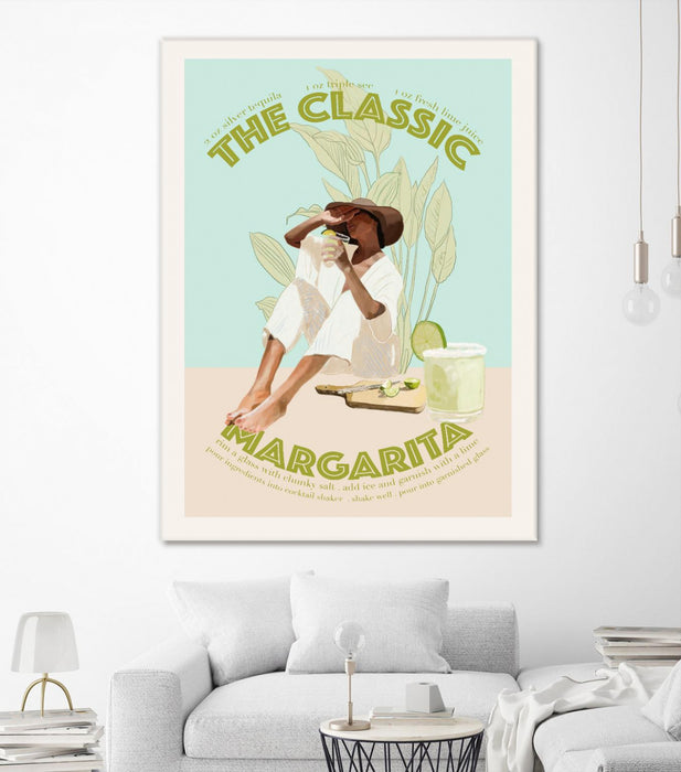 Œuvre d’art murale Giant Art « The Classic Margarita » 72 x 54