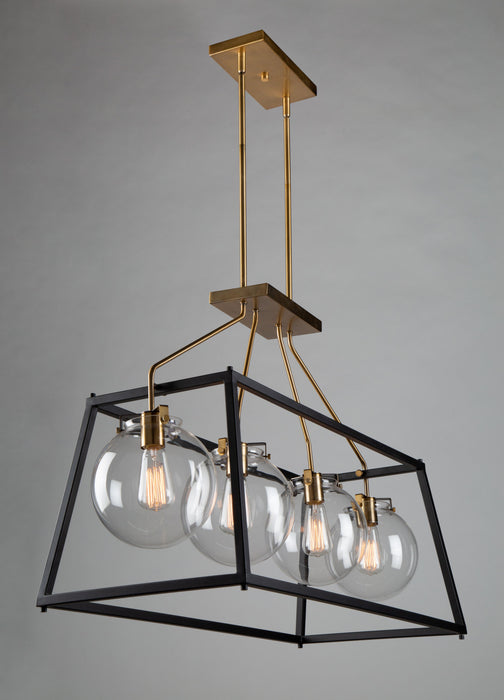 Luminaire suspendu de style cage Bridgetown à 4 ampoules