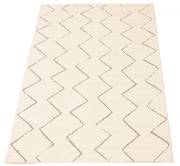 Carpette Kimi ivoire 5 pi 3 po x 7 pi 7 po
