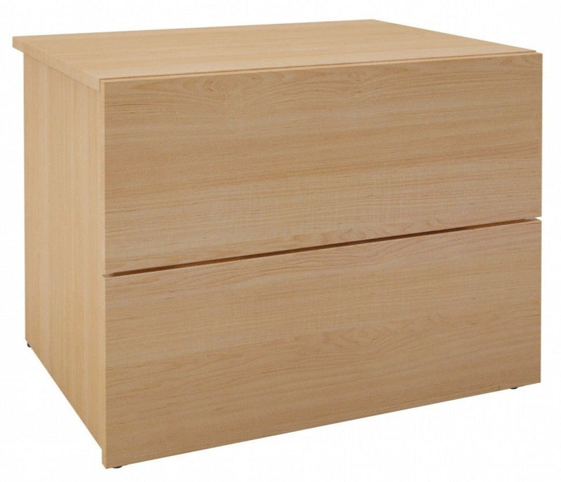 Table de nuit Nordika à 2 tiroirs - érable naturel