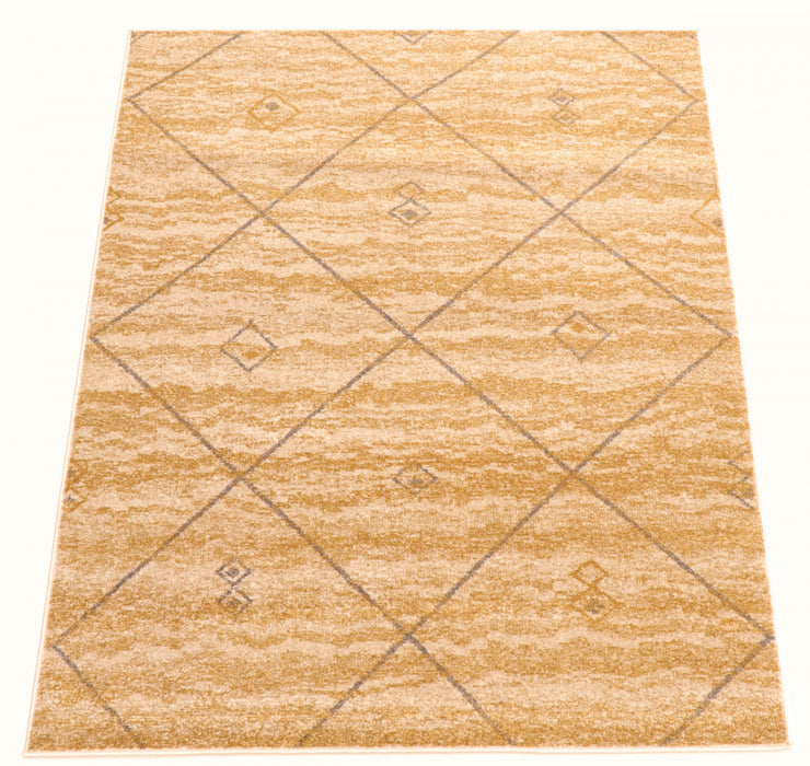 Tapis Grande Ivoire / Or 5pi 3 po X 7pi 3po