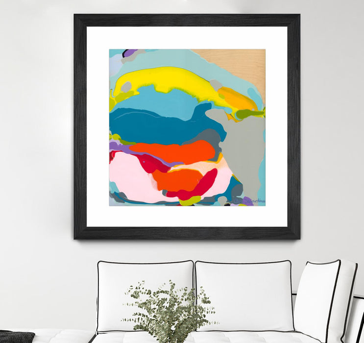 Œuvre d’art murale encadrée noire et mate « Free Falling » 36 x 36