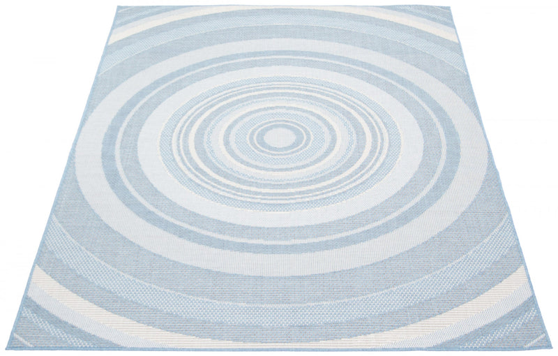 Carpette Neisha Modern bleu clair 6 pi 7 po x 9 pi 6 po