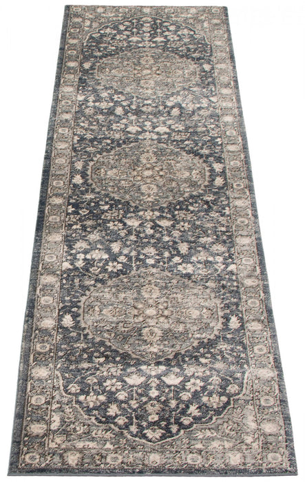 Carpette Octavian Tabriz gris - 2 pi 7 pox 8 pi 2 po