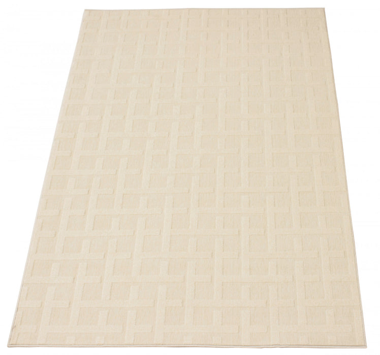 Carpette Brangane ivoire 4 pi 7 po x 6 pi 7 po