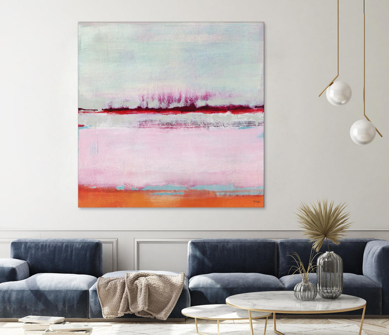 Œuvre d’art murale Giant Art « Persimmon Jump Ii » 54 x 54