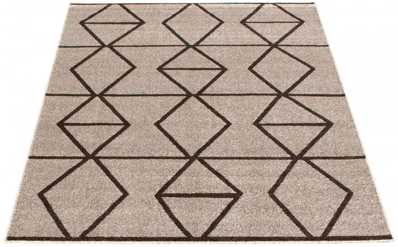 Carpette Anandi gris-brune - 5 pi 3 pox 7 pi 3 po