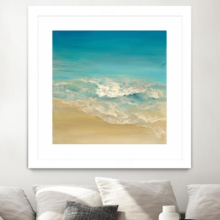 Œuvre d’art murale encadrée blanche et mate « Coastal Viewpoint Ii » 36 x 36