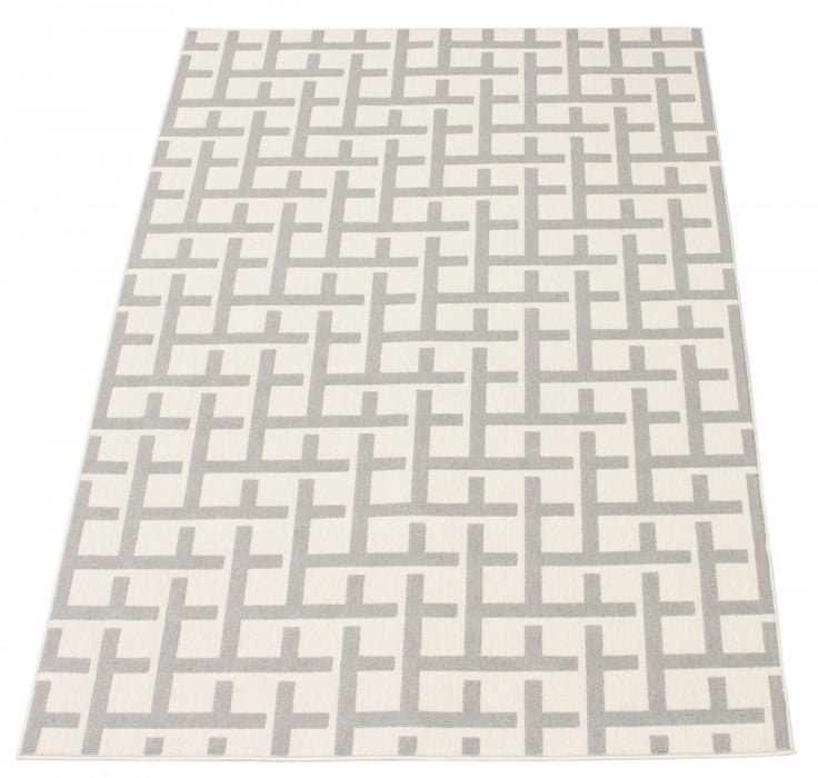 Carpette Brangane gris clair 4 pi 7 po x 6 pi 7 po