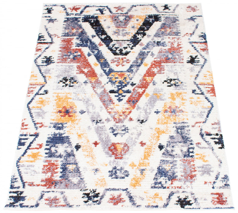 Carpette Paloma Quashqai blanche - 3 pi 11 po x 5 pi 11 po