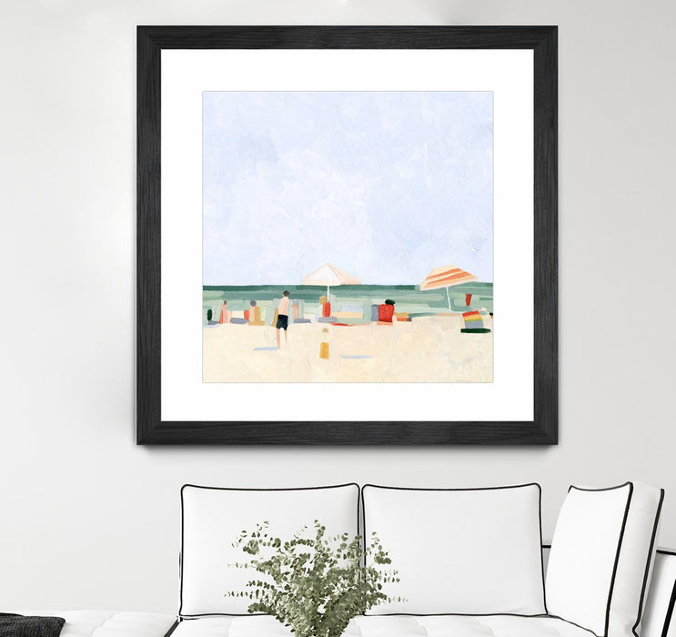 Œuvre d’art murale encadrée noire et mate « Family Vacation Ii » 36 x 36